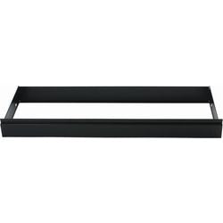 Armadio con ante a rullo con telaio estraibile nero 100 cm
