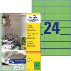 Universal labels avery zweckform 3450 70x37mm green