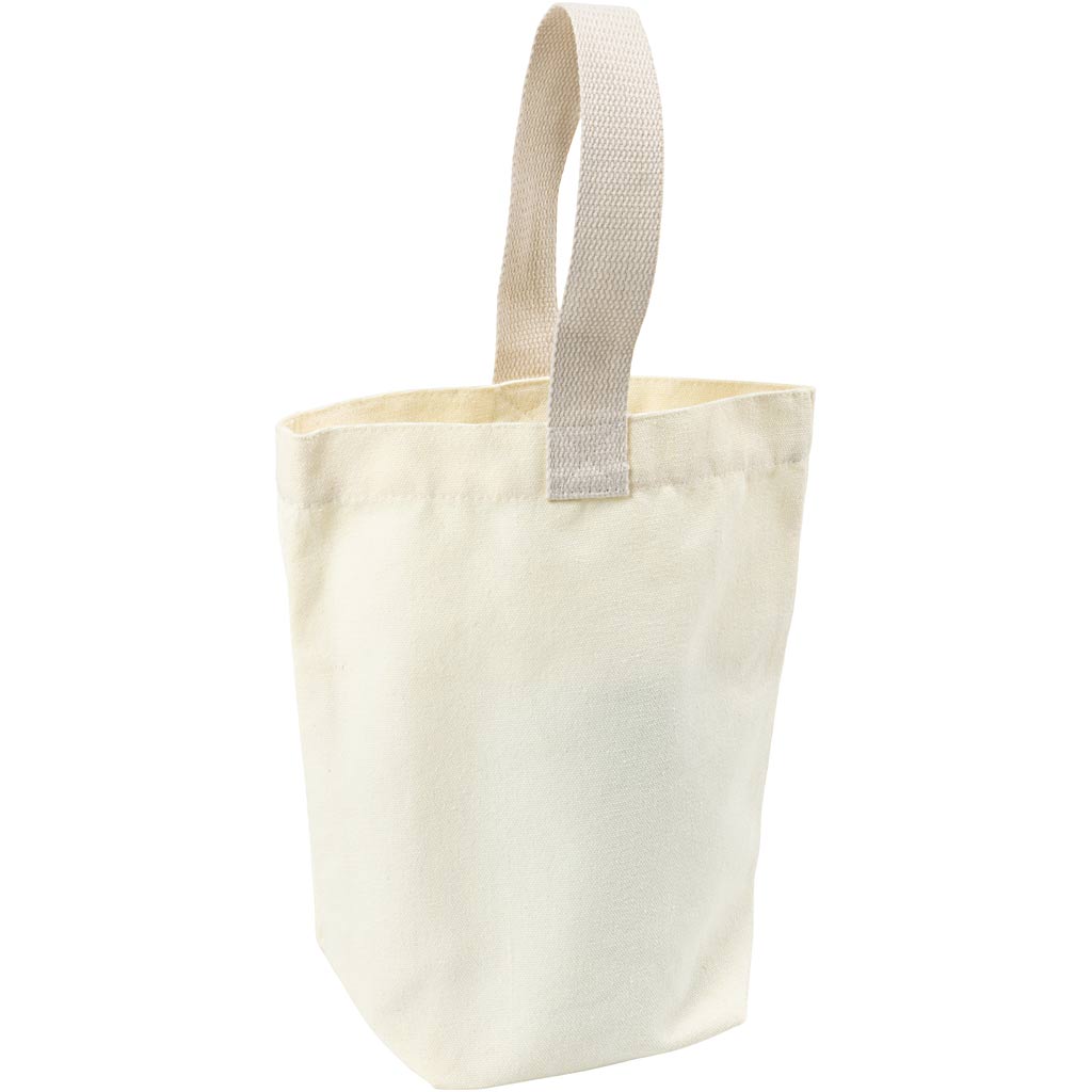 Creativ company bolsa pequeña de tela, al: 26 cm, fondo: 9,5 cm, ancho: 23 cm, natural claro, 1 unidad