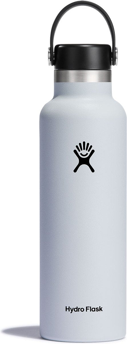 Botella para beber con tapa flexible y boca estándar Hydro Flask (621 ml) - blanco