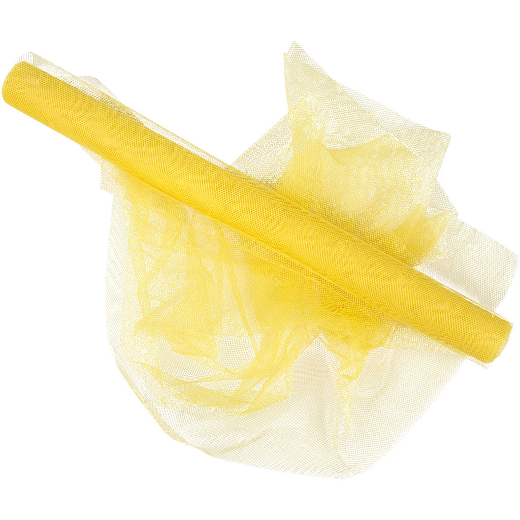 Creativ company tul, ancho: 50 cm, amarillo, 5 m 1 rollo