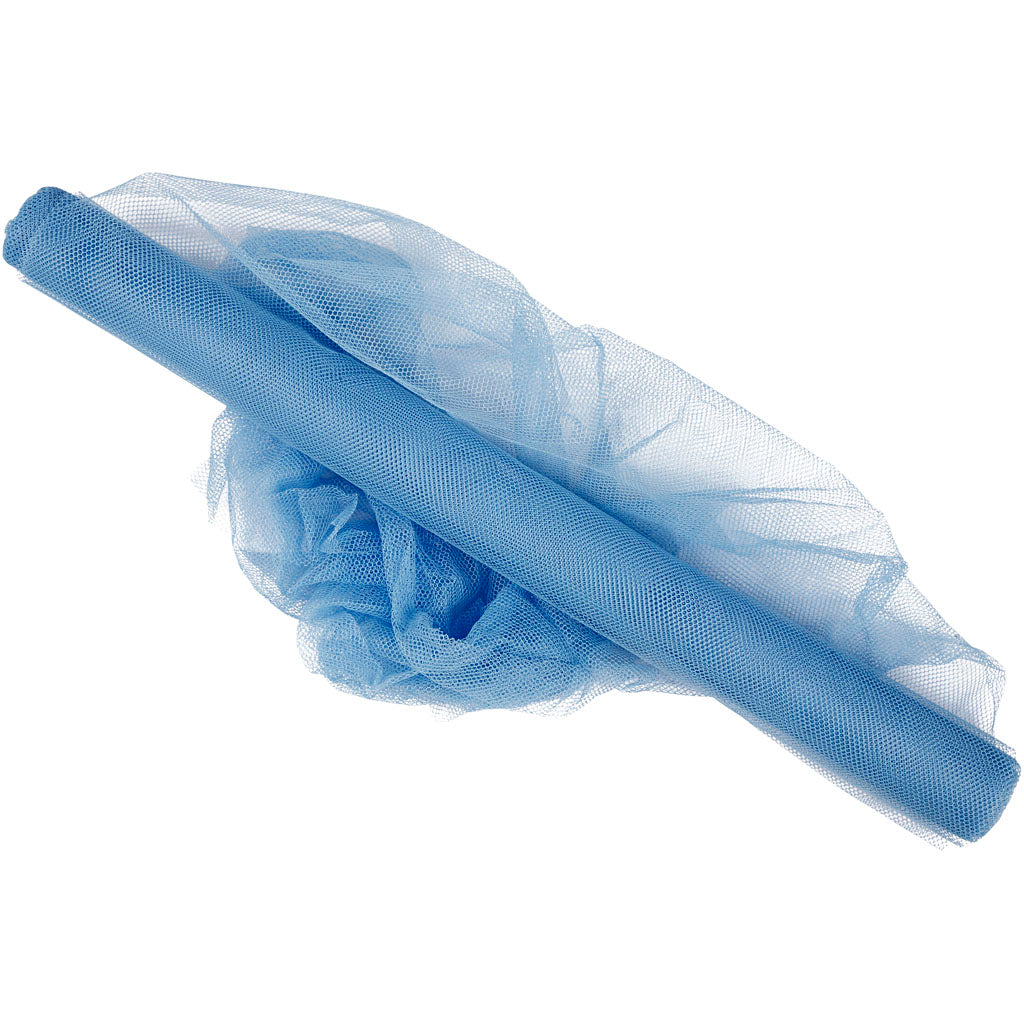 Tulle Creative Company, l: 50 cm, azzurro, 5 m 1 rotolo