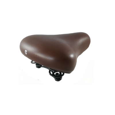 Selle Comfort Saddle Saddle City Foam Presupuesto marrón oscuro, incluido Strop (paquete de taller)