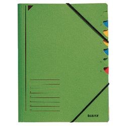 Carpeta clasificadora Leitz cartón verde A4