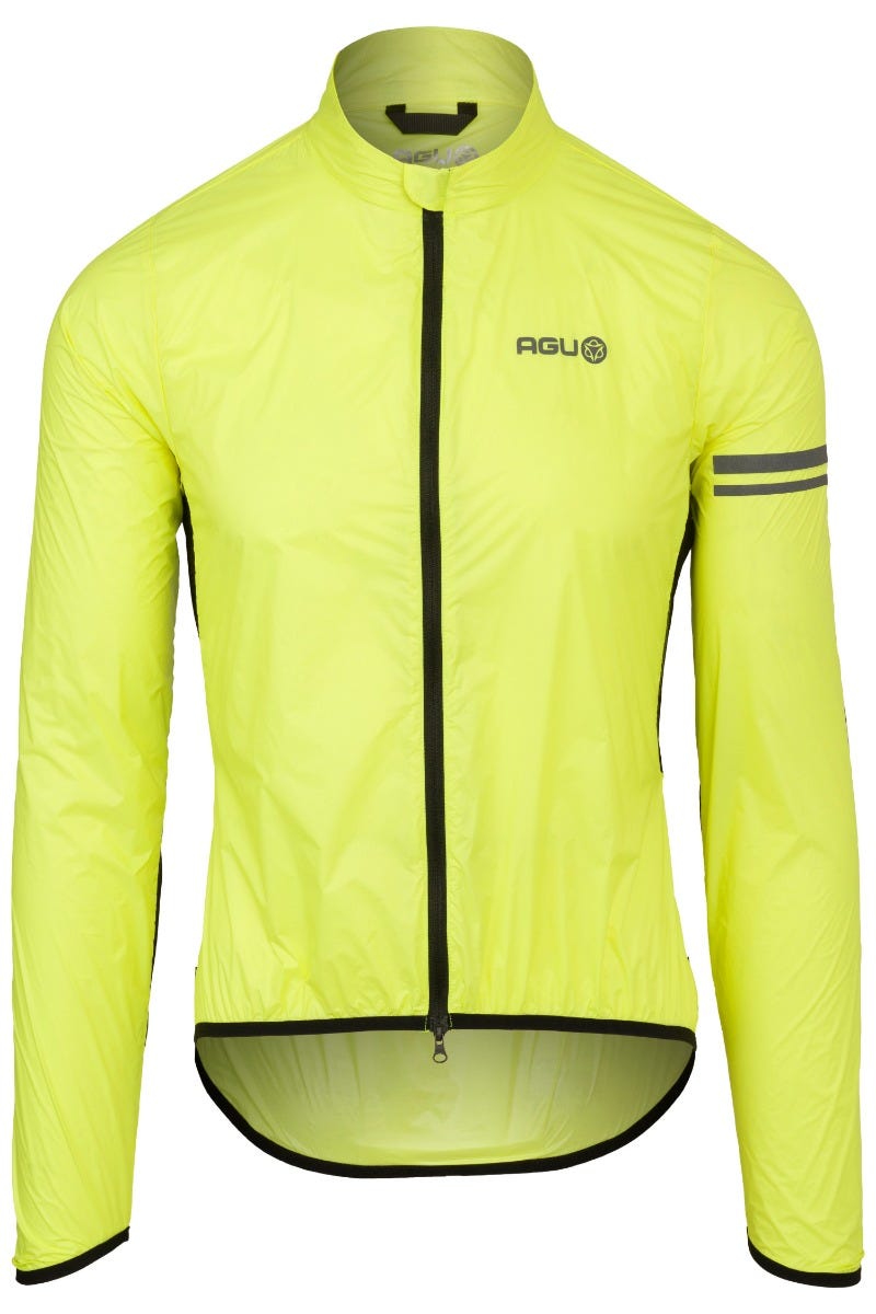 Giacca a vento essenziale da uomo giallo fluo