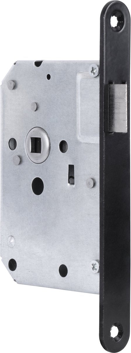 Serratura a cilindro Starx - serratura per porta interna - serratura con frontale nero - 55 mm