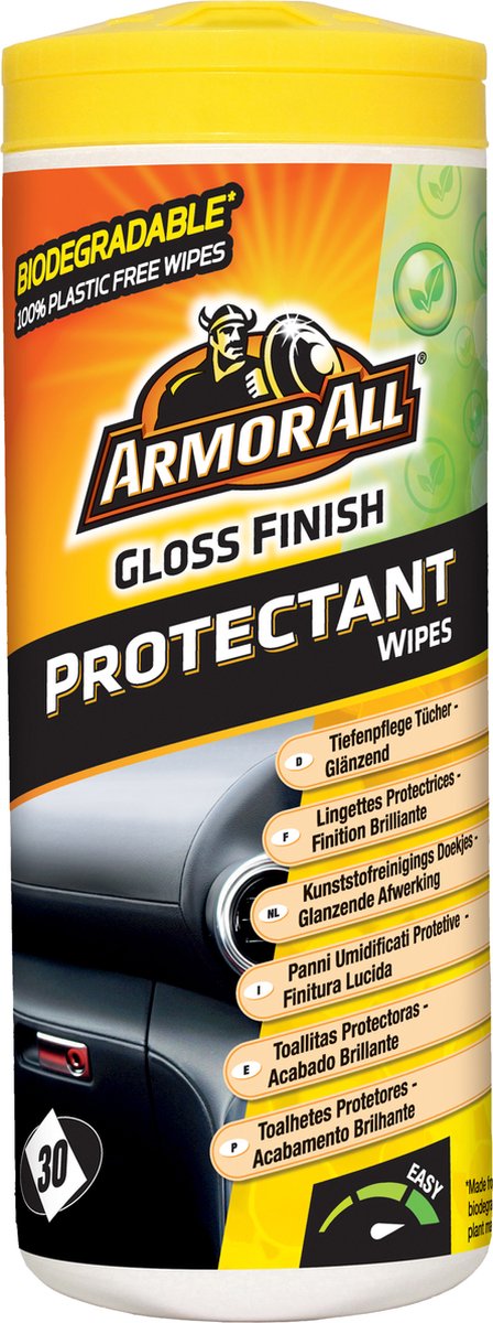 Armor all plastic toallitas de mantenimiento brillantes 30 piezas