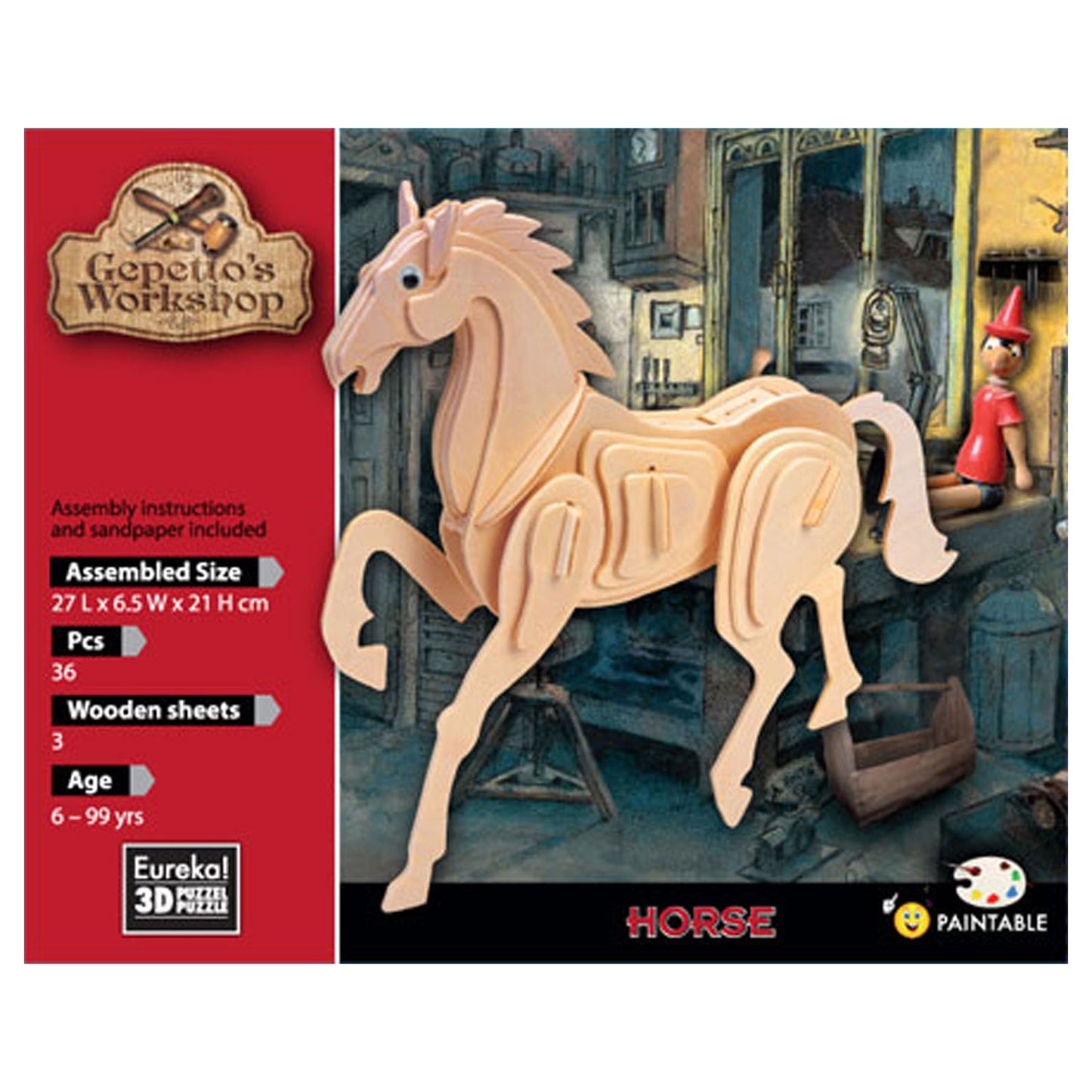 Gepetto's Workshop Kit de madera 3D - Caballo