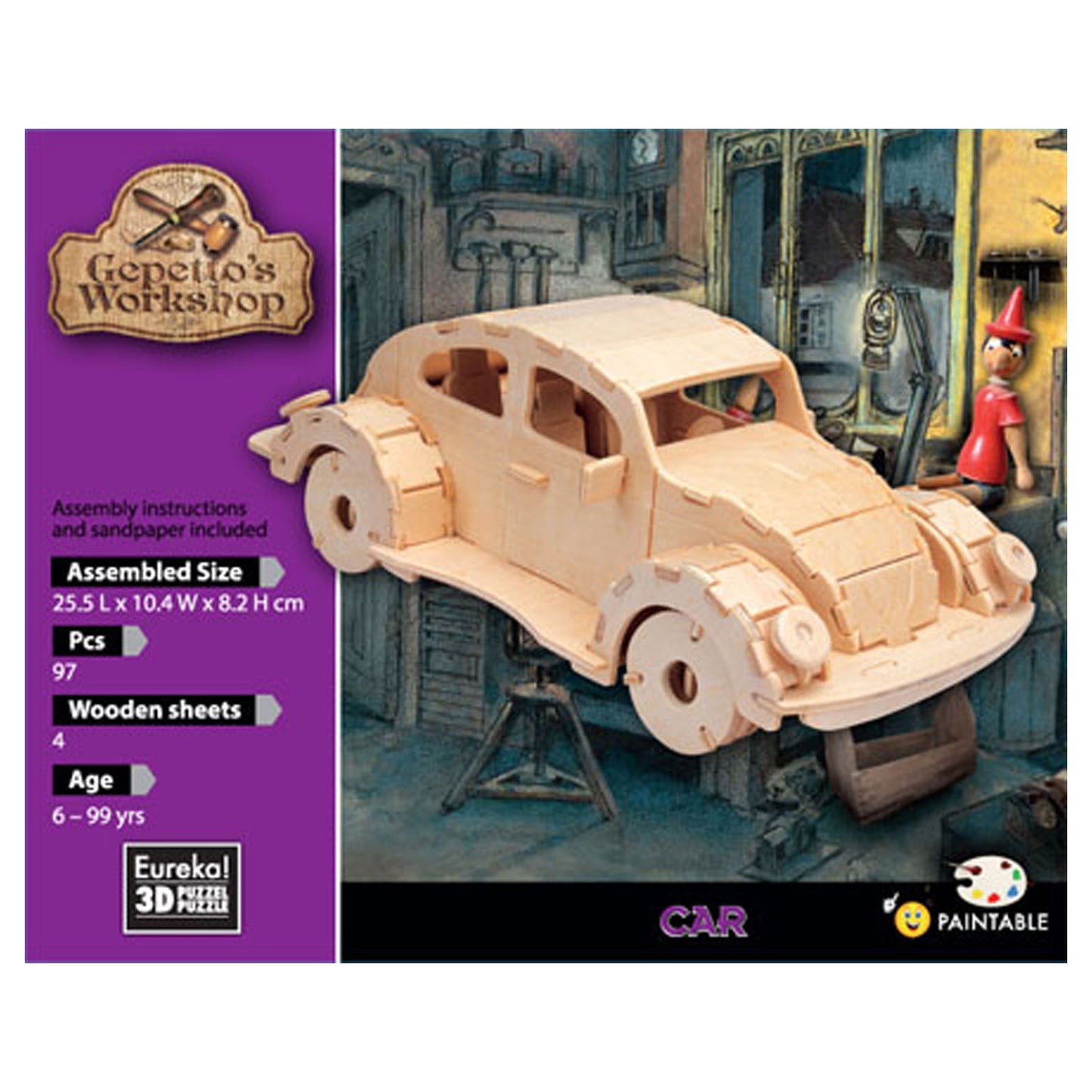 Gepetto's Workshop Kit de madera 3D - coche