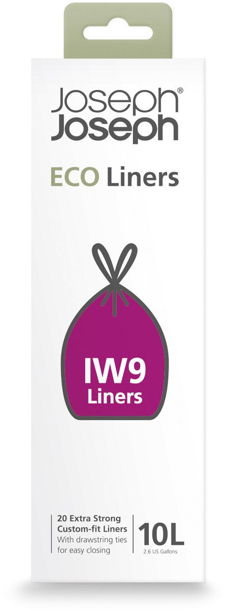 Sacchetti per rifiuti Joseph joseph eco liner grigi - iw9 - 10 l - 20 pezzi