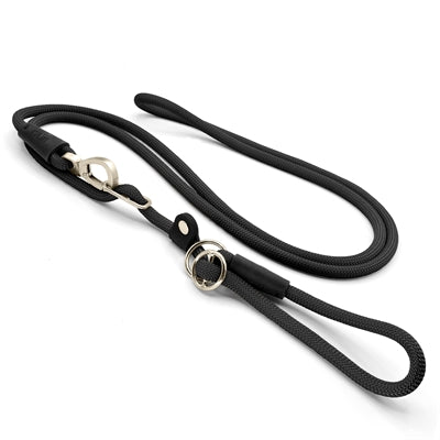 MOSO Dog Leash Retrieverlijn Mani a corda morbida Nera riciclata