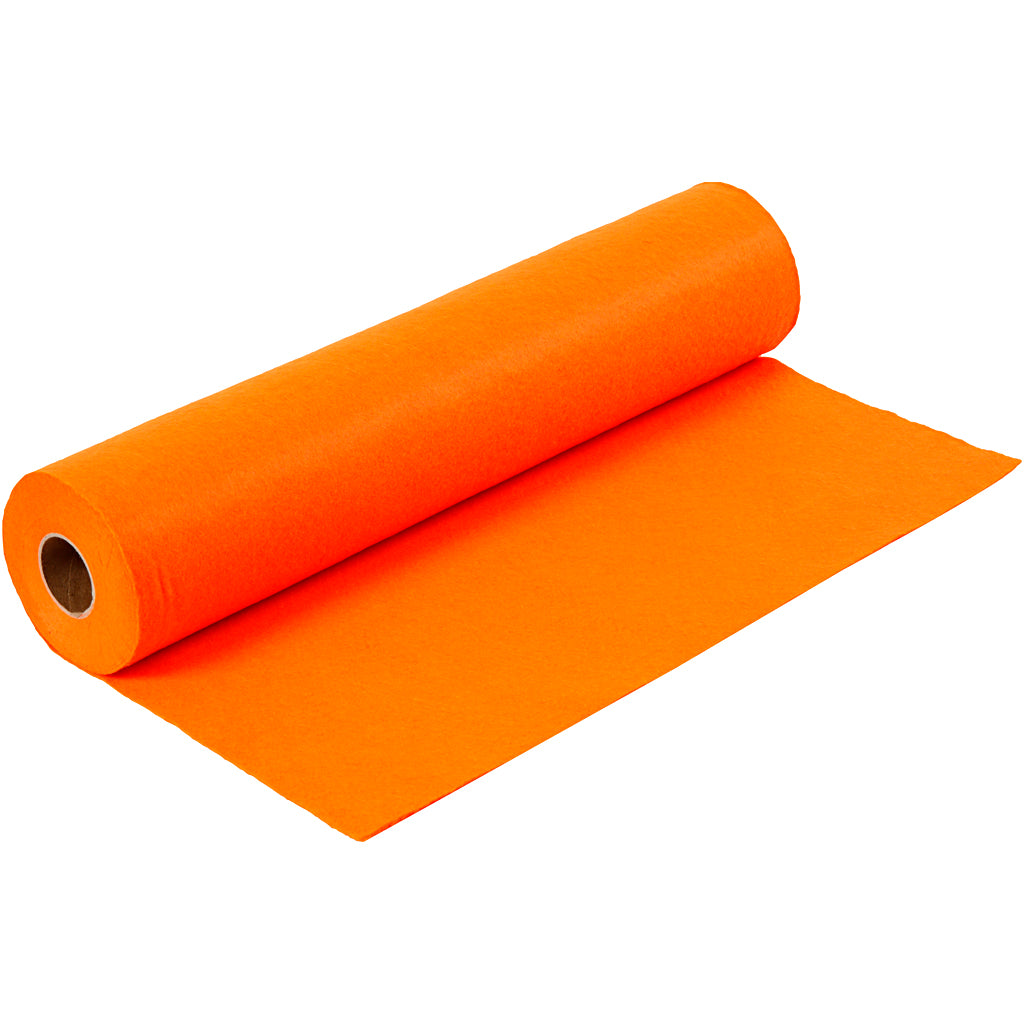 Feltro hobby Creative Company, l: 45 cm, spess. 1,5-2 mm, 180-200 g, arancione, 5 m 1 rotolo