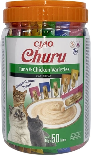 Varietà di pollo al multipack in churu inaba