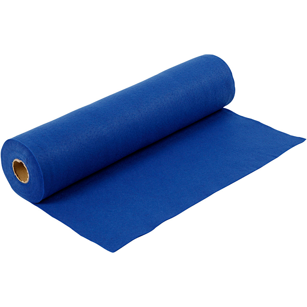 Feltro per hobby Creative Company, l: 45 cm, spess. 1,5-2 mm, 180-200 g, blu, 5 m 1 rotolo