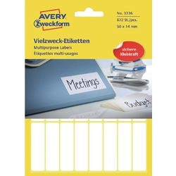 Etichette universali avery zweckform 3336 50x14mm bianco
