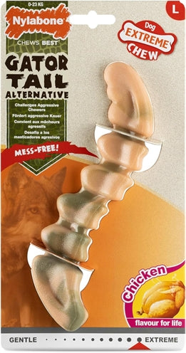 Nylabone Extreme Chew Gator Tail Chicken Sabor
