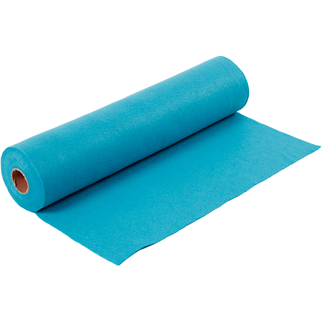 Feltro per hobby Creative Company, l: 45 cm, spess. 1,5-2 mm, 180-200 g, turchese, 5 m 1 rotolo