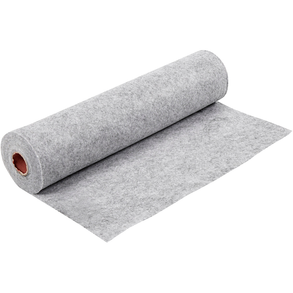 Feltro hobby Creative Company, L: 45 cm, spess. 1,5-2 mm, mélange, 180-200 gr, grigio, 5 m 1 rotolo