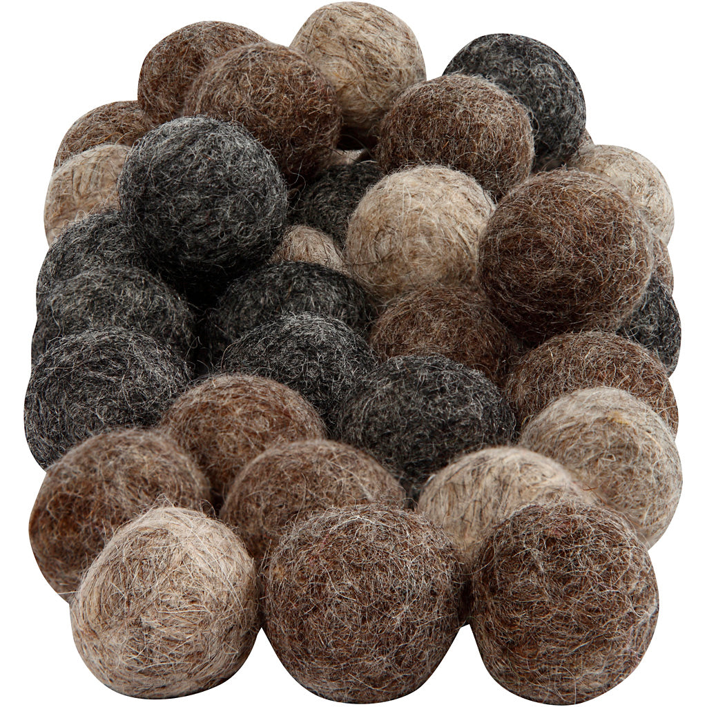 Perline di lana Creative Company, d 20 mm, naturali, 64 pezzi 1 scatola
