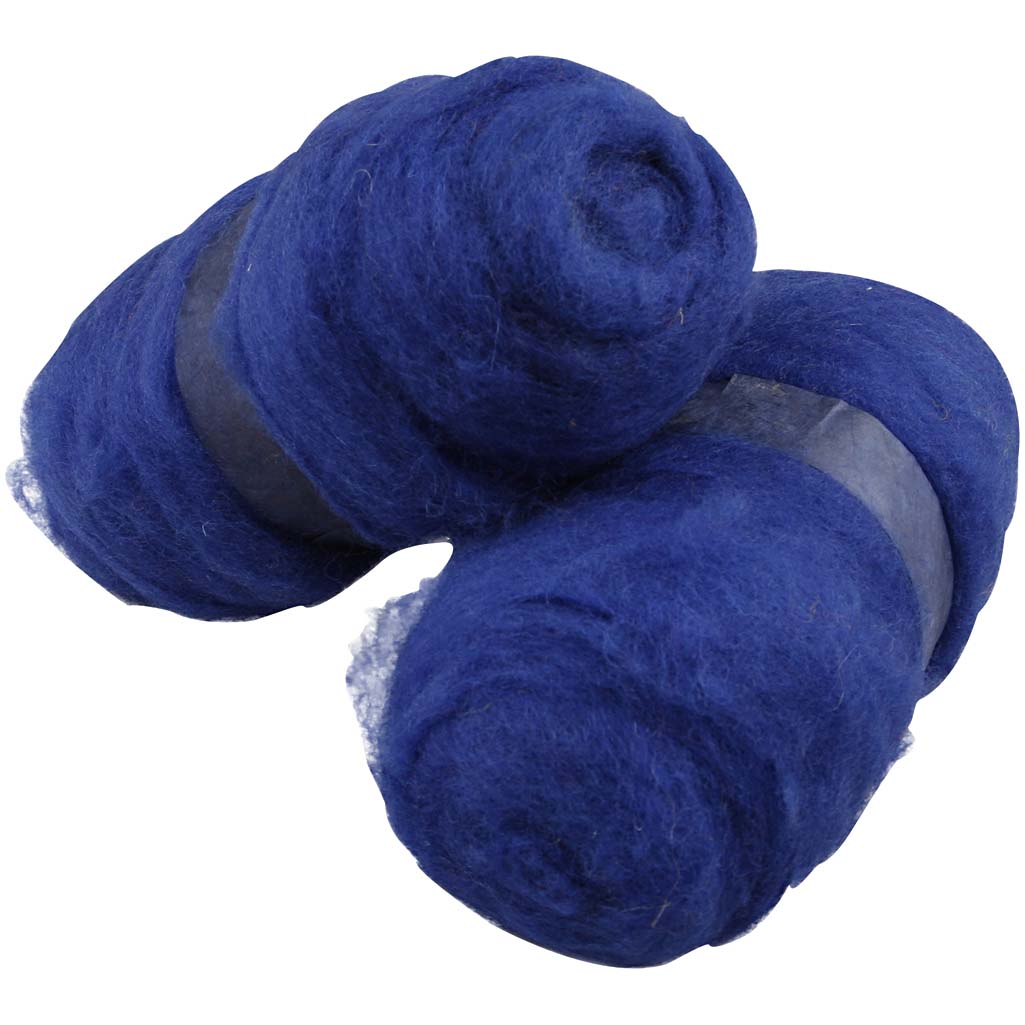 Lana cardata Creative Company, blu royal, 2x100 gr 1 scatola