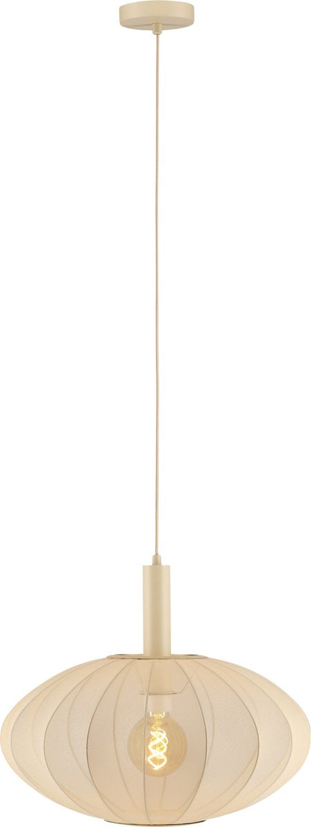Lucide corina - hanglamp - ø 50 cm - 1xe27 - beige - japandi