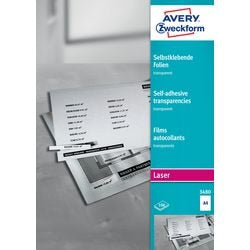 Pellicola autoadesiva Avery zweckform A4 trasparente