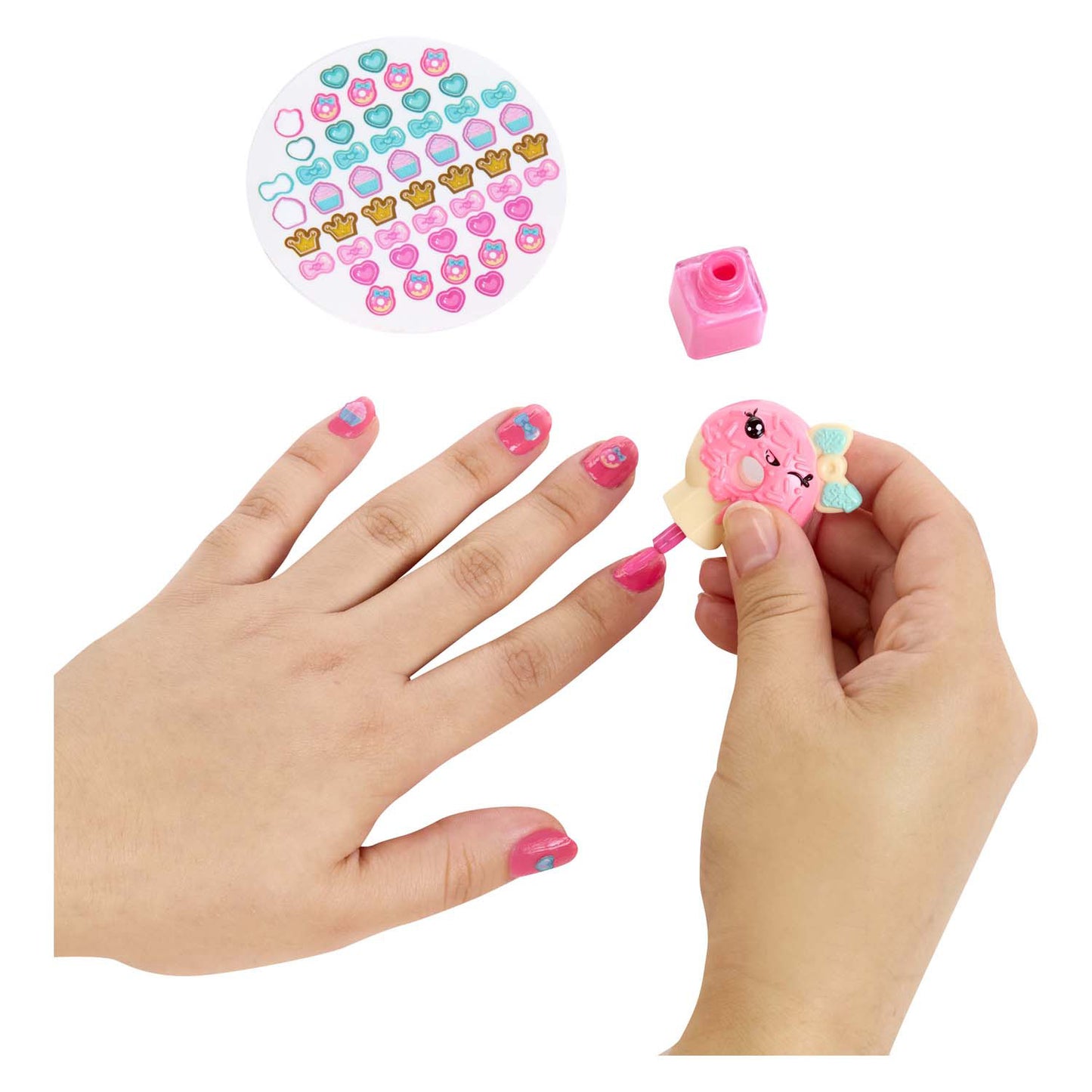 Set da gioco con beauty bag e bambola con lucidalabbra - cupcake