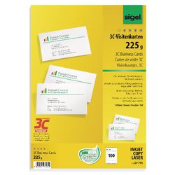Biglietti da visita sigel 3c 225 g mq bianco