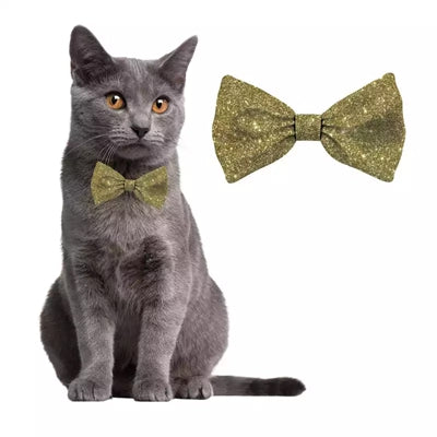 Molti regali Gold oro per gatto arco farfalla natalizio