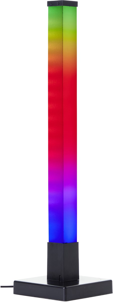 Brilliant neele - lampada da tavolo - 50 cm - led 3w - rgb - dimmerabile - sensore musicale - telecomando - nera