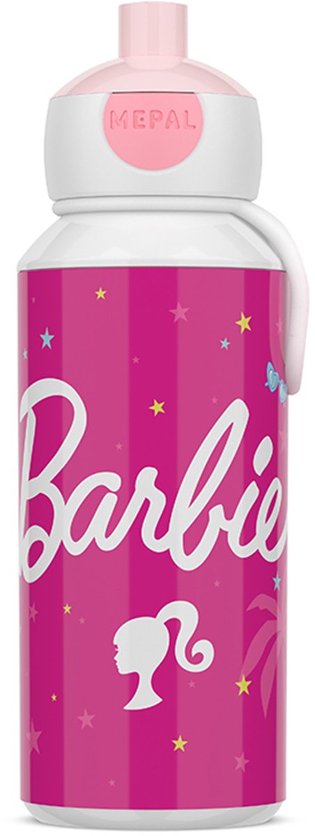 Mepal Borraccia pop-up Campus - 400 ml - Si chiude bene - Bicchiere per bambini - Barbie