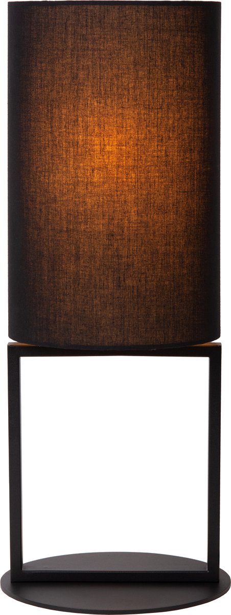 Lucide herman - lampada da tavolo - ø 20 cm - 1xe27 - nero - japandi