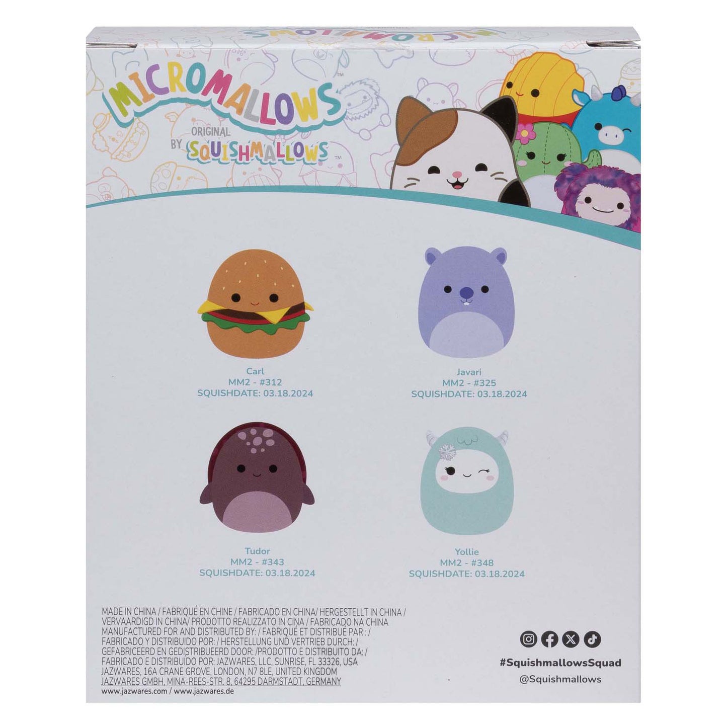 Micromallows Plush 6,5 cm 4 pezzi Set 2