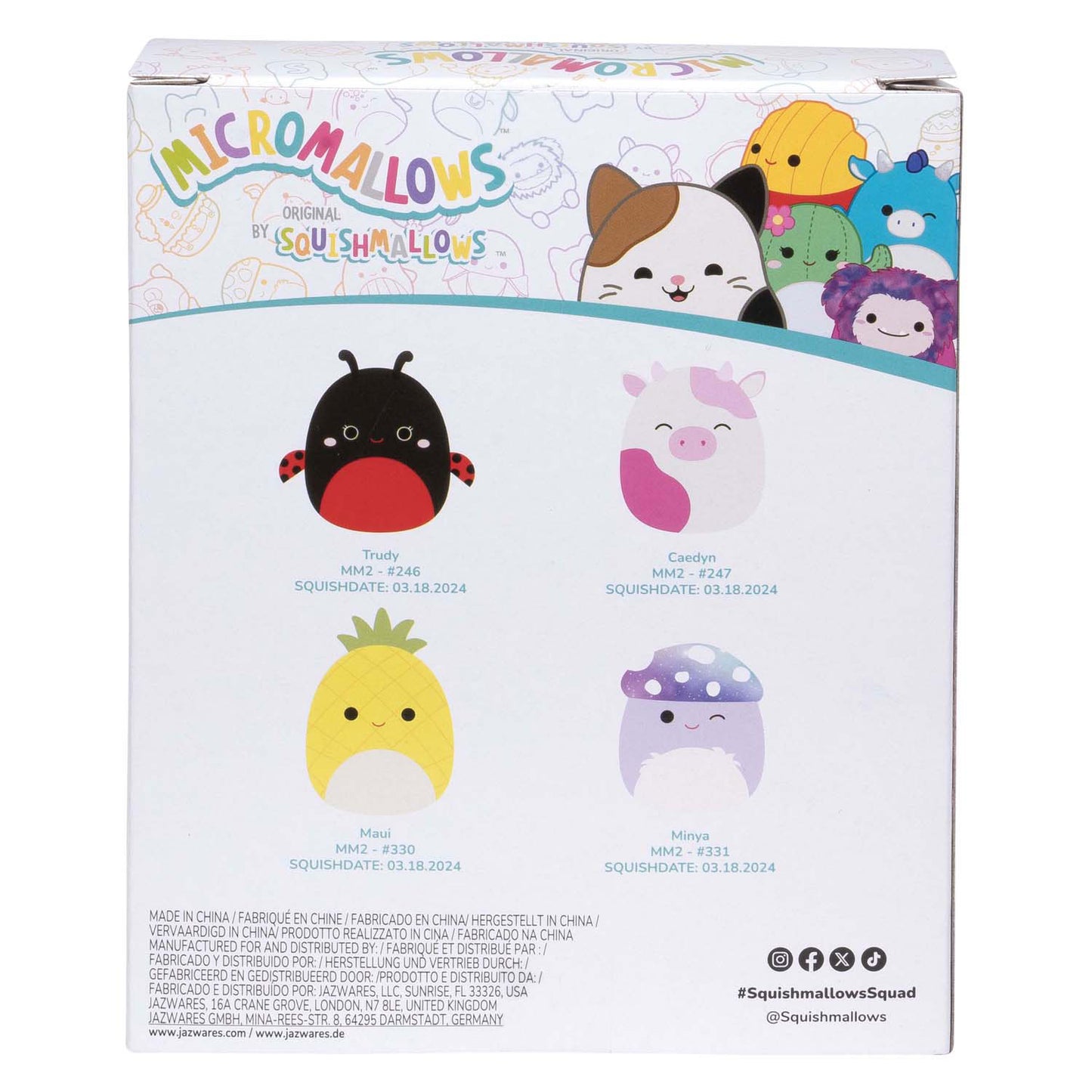 Micromallows Plush 6,5 cm 4 pezzi Set 3