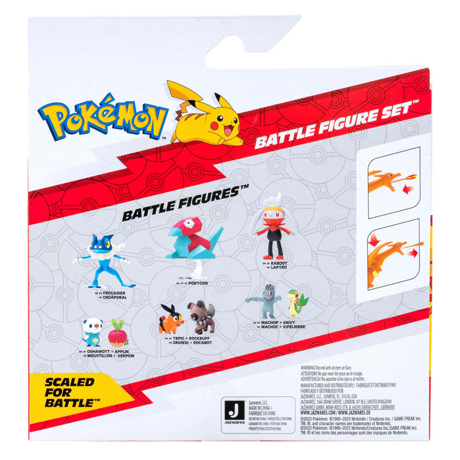 Set di personaggi Jazwares Pokemon Battle - Glurak e Pikachu - 2 pezzi.