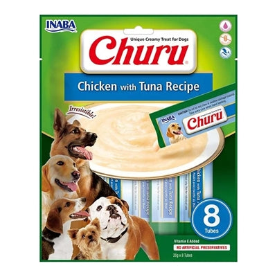 Pollo churu de perro inaba con receta de atún