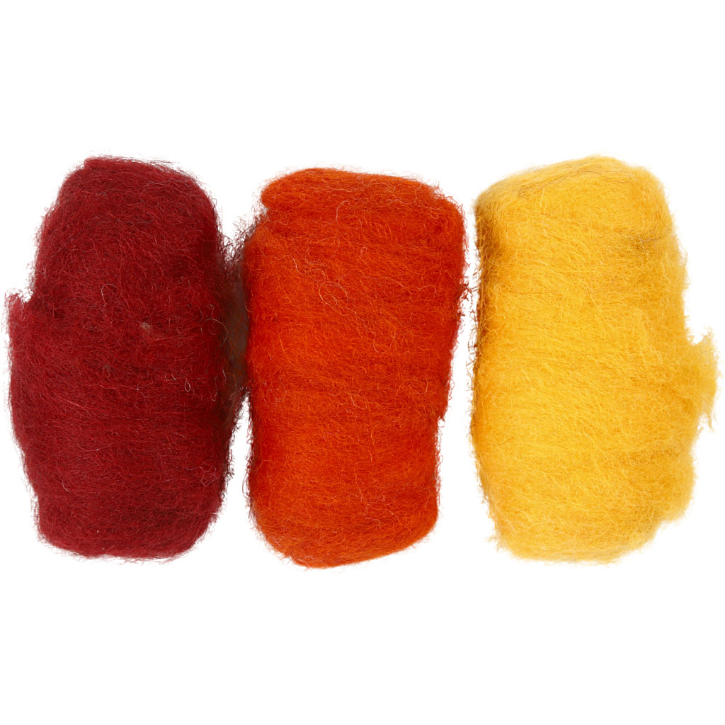 Lana cardata Creativ company, armonia terracotta gialla, 3x10 gr 1 scatola