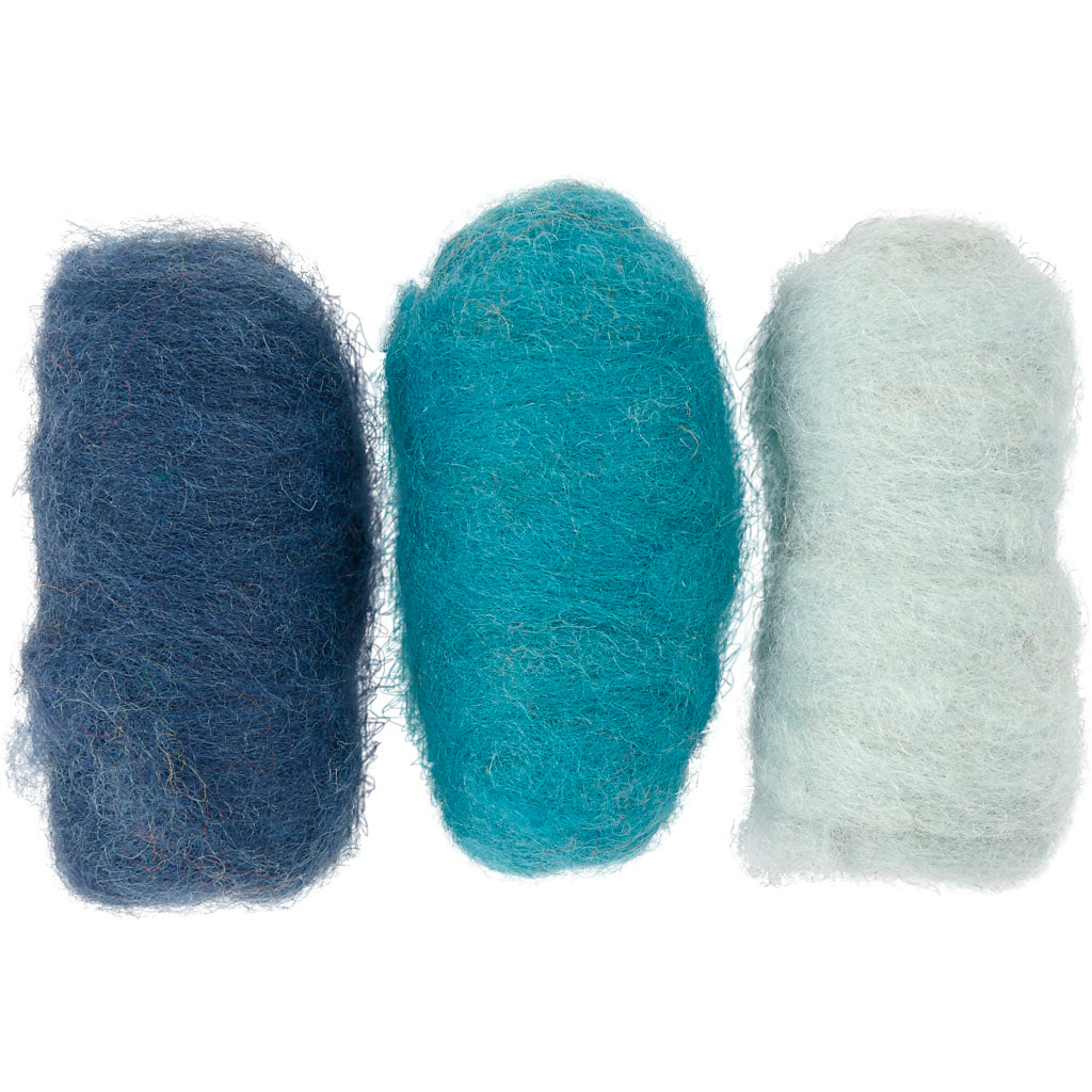 Lana cardata Creative Company, armonia blu, 3x10 gr 1 scatola