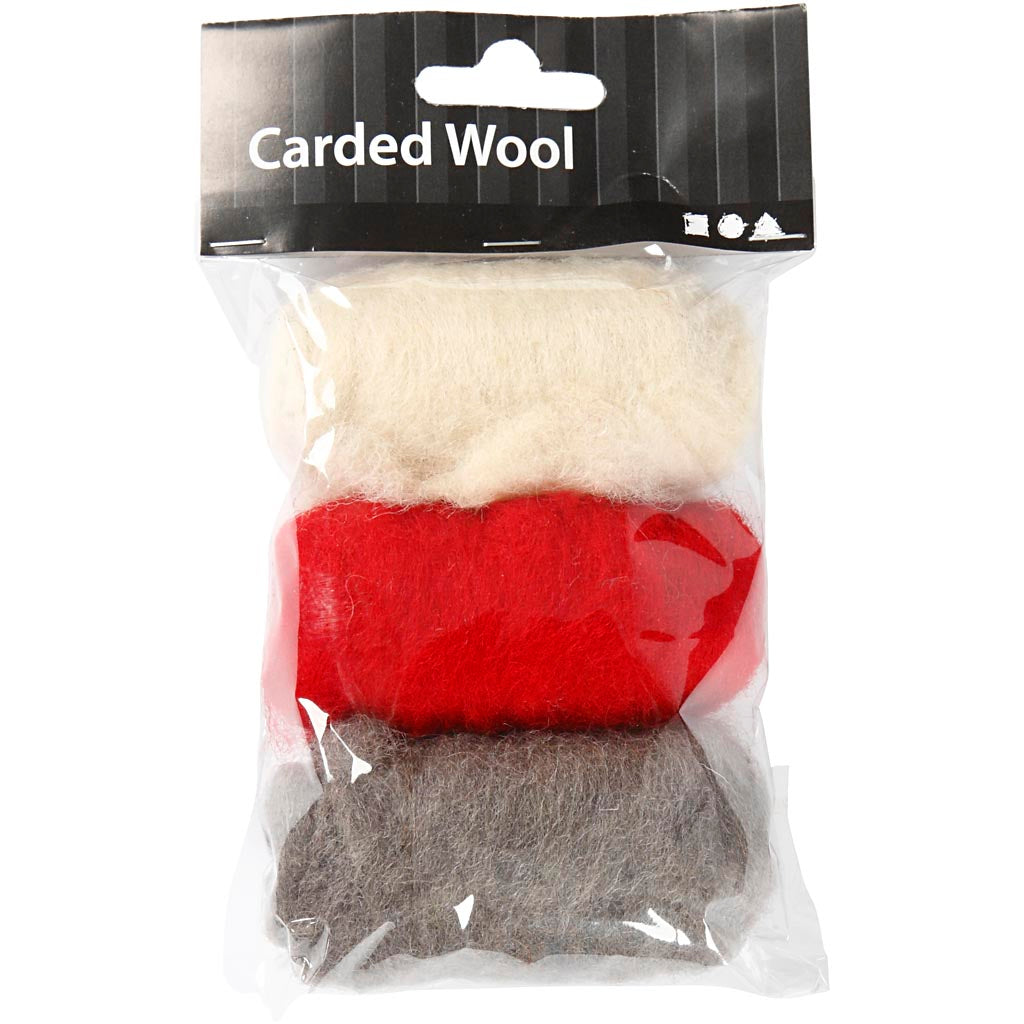 Creativ company cc creotime gekaarde wol set 3x10gr rustiek