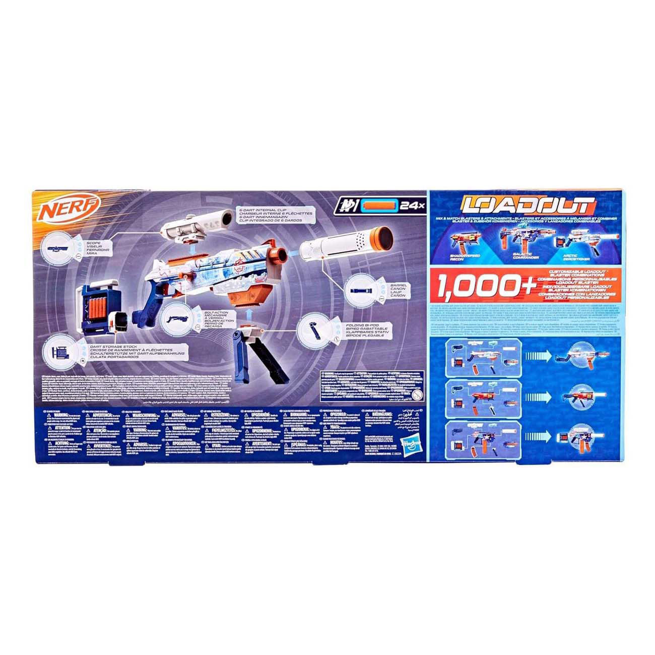 Nerf loadout arctic zerostriker blaster en 24 n1-darts