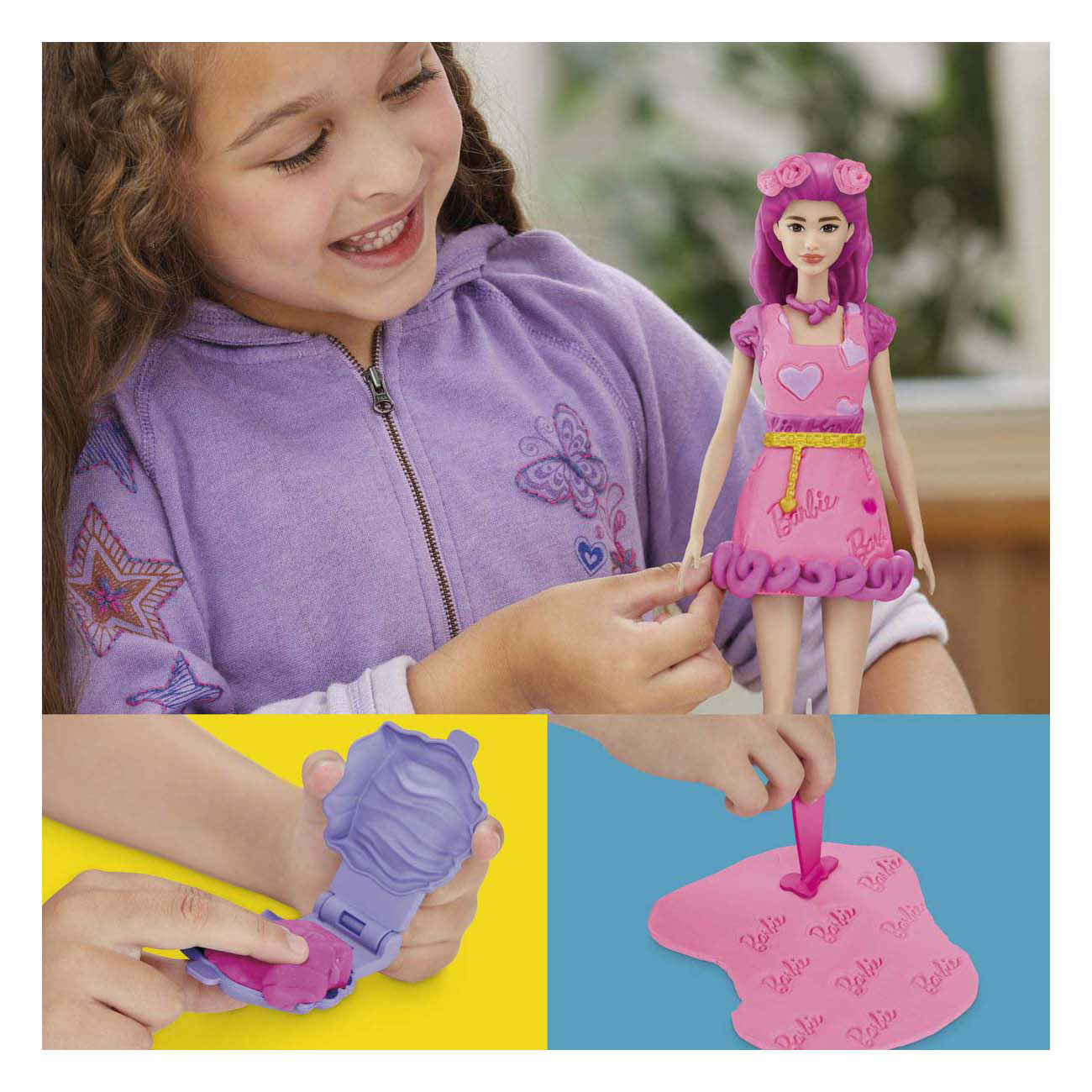 Play-doh Barbie corazones y cabello