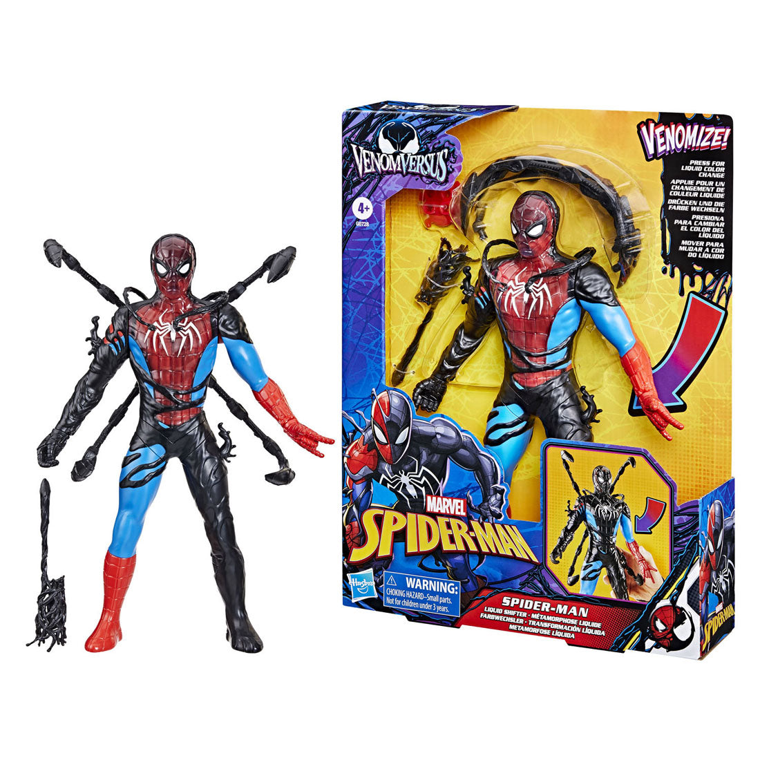 Marvel Spiderman Venom contro figura del cambio liquido