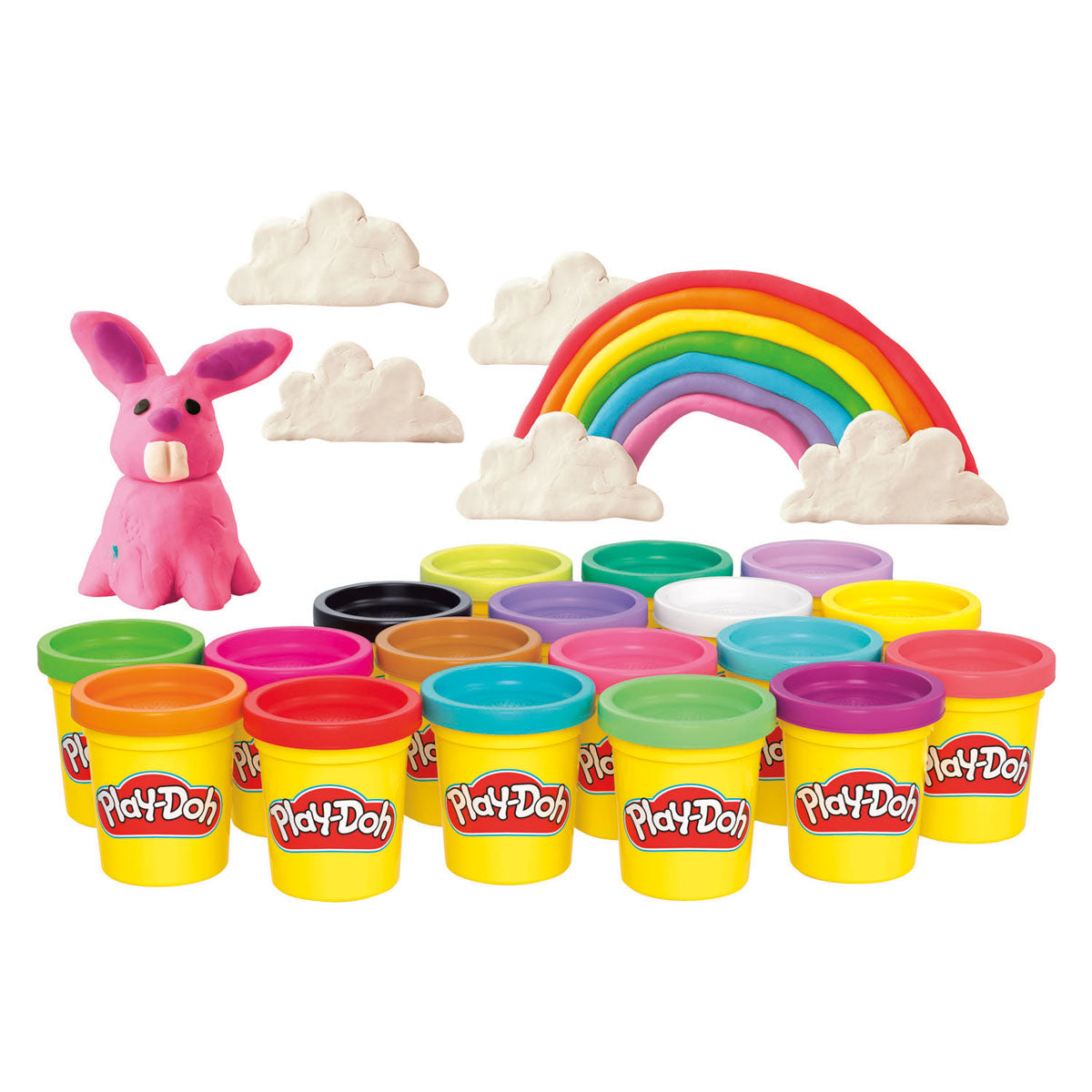 Play-doh imaginate - 18 botes de 84 gramos - diferentes colores