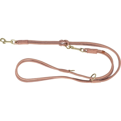 Trixie Dog correa pura de cuero cosido ajustable rosa