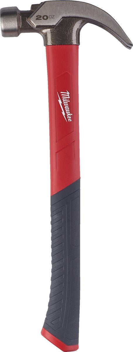 Milwaukee glasvezel gebogen klauwhamer 570g - 4932478658