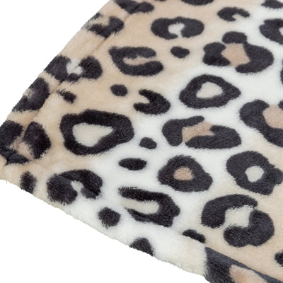 Trixie manta para perros leo peluche suave crema estampado leopardo