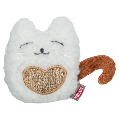 Trixie gatto peluche in tessuto con erba gatta bianco beige
