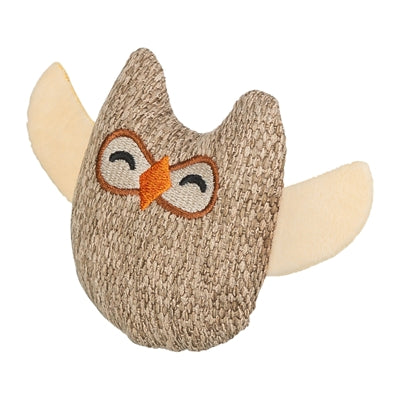 Trixie gufo in tessuto peluche con erba gatta beige
