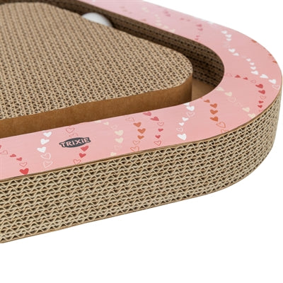 Trixie tiragraffi Valentine con palline triangolari in cartone salmone