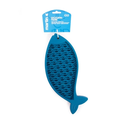 Martin lecca tappetino per pesci in silicone blu